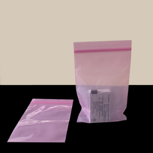 Tùy chỉnh in PE túi nhựa túi chống tĩnh cấp thực phẩm màu hồng LDPE Ziplock bao bì túi với logo - Product Image 3