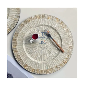 ถาดทรงกลมทำด้วยมือหลากสีทำด้วยมือถาดเปลือกหอยมุกสำหรับตกแต่งใหม่ - Product Image 5