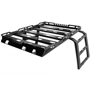 Meilleur porte-bagages de <span class=keywords><strong>toit</strong></span> en <span class=keywords><strong>acier</strong></span> avec éclairage LED, support de tente rigide, plateau de rangement pour bagages de voyage pour Jeep Wrangler JK 07-17, pour échelle de tente - Product Image 2
