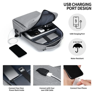 कारखाना लोगो कस्टम बहुक्रियाशील व्यवसाय यूएसबी आकस्मिक खेल स्कूल ग्रे ब्लैक ट्रैवल कंप्यूटर बैकपैक बैग बैग बैग बैग - Product Image 3