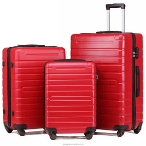 Fabrika seyahat tarzı taşınabilir Spinner üzerinde taşımak için tüm yön tekerlek ABS plastik kasa bavul seyahat bagaj setleri açık