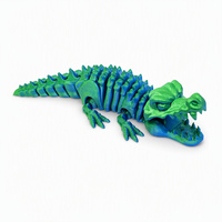 Figurine de crocodile articulée à bouche ouverte en plastique imprimé en 3D, jouet anti-stress à mâchoire mobile, décoration de bureau, cadeau reptile unisexe