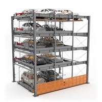 Système de stationnement vertical multi-niveaux semi-automatique hydraulique à 5 niveaux