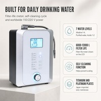 Ioniseur d'eau de comptoir EHM-859B, ioniseur d'eau alcaline de bureau, machine d'électrolyse d'eau riche en hydrogène pour la maison, l'hôtel, le bureau