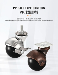 Roulettes pivotantes modernes en acier léger et PP, capacité de charge 25 kg, durables, pour usage extérieur, salle à manger, hôpital, école, plusieurs tailles, filetées - Product Image 3