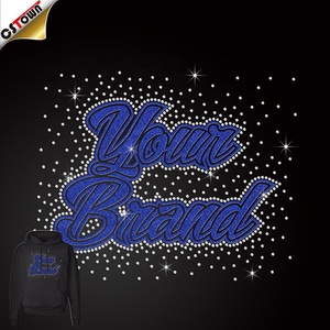 Biểu Tượng Đội Tùy Chỉnh Chuyển Nhiệt Vinyl Cổ Vũ Đính Đá Dán Chuyển Nhiệt Kim Cương Giả Kim Cương Giả Bán Sỉ - Product Image 6