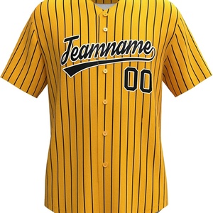 Maillot de baseball avec logo numéroté, chemises boutonnées personnalisées imprimées et brodées, ensembles d'uniformes sportifs unisexes pour adultes, noir et rouge - Product Image 6
