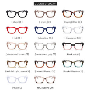 卸売越境ベストセラービジネススタイルクラシックファッションスクエアフレームユニセックス眼鏡メンズブルーライトカットメガネ - Product Image 5