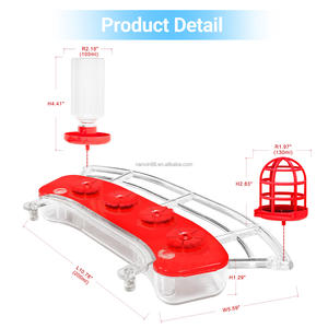 Mangeoire à oiseaux avec caméra intelligente BF11 Accessoire Perche étanche à la pluie Extérieur Mangeoire à colibris en plastique suspendue avec suif et bouteille d'eau - Product Image 3