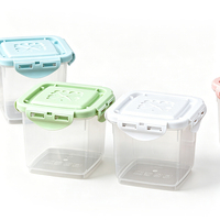 Boîte à gâteau mousse réutilisable avec couvercle à clipser, pot à fromage, boîte d'emballage pour dessert Tiramisu, joint en silicone, fabricant en gros, 400/650 ml