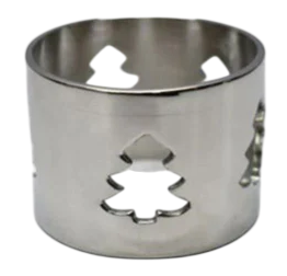 Silver <b>Christmas</b> <b>Tree</b> Napkin Ring Festive Stainless Steel <b>Table</b> Decor for Holiday Parties Weddings & Seasonal Dining - Product Image 6