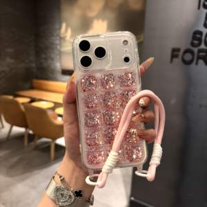 Coque <span class=keywords><strong>de</strong></span> <span class=keywords><strong>protection</strong></span> pour <span class=keywords><strong>iPhone</strong></span> 17 Pro, motif bloc <span class=keywords><strong>de</strong></span> <span class=keywords><strong>glace</strong></span> teinté, avec cordon <span class=keywords><strong>de</strong></span> suspension et finition poudre libre, compatible avec Apple 17 Air - Product Image 4