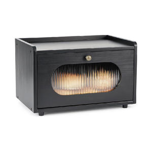 Boîte <span class=keywords><strong>à</strong></span> <span class=keywords><strong>pain</strong></span> pour cuisine comptoir stockage en bois boîte <span class=keywords><strong>à</strong></span> <span class=keywords><strong>pain</strong></span> support conteneur ferme empilable organisateur - Product Image 1