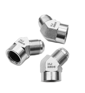 Raccord hydraulique coudé à 45 degrés JIC <span class=keywords><strong>mâle</strong></span>/<span class=keywords><strong>femelle</strong></span> en acier inoxydable carbone de haute qualité, vente chaude, raccord hydraulique 2505 JIC - Product Image 1