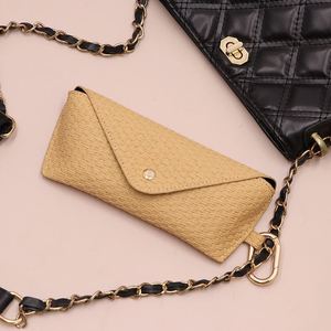 Portable PU Leather Eyeglass Case with Carabiner Eyewear Holder Sunglasses Pouch Jewelry <b>Storage</b> <b>Box</b> for Travel - Product Image 4