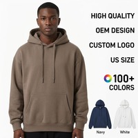 Sweat-shirts à capuche Premium surdimensionnés et courts, coupe ample, avec logo imprimé, poignets côtelés, design personnalisé OEM ODM