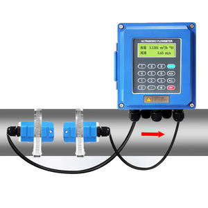 Pipa air dingin ultrasonik Flowmeter RS485 4-20ma tipe Inline air panas cairan minyak pendeteksi aliran ultrasonik Sensor - Product Image 1