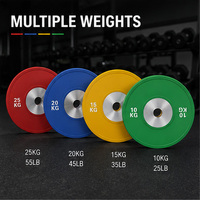 Disques de poids en caoutchouc de compétition 50 mm, 5-25 kg, pour équipement de sport commercial, marque personnalisée, unisexe, Hebei
