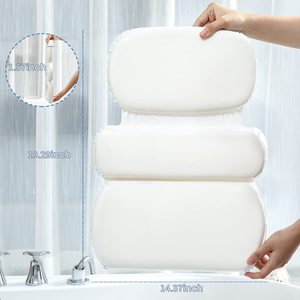 Cuscino da <span class=keywords><strong>bagno</strong></span> Spa a 3 pannelli ergonomico per vasca supporto per collo e schiena per Spa e bagni - Product Image 3