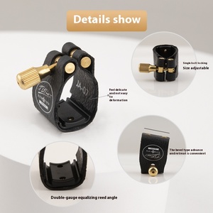 <span class=keywords><strong>Boquilla</strong></span> J.D.TRUST de Goma Dura con Abrazadera Suave y Tapa para Saxofón Soprano en Si♭, Tenor, Alto en Mi♭, Barítono y Clarinete - Product Image 2