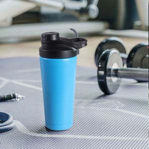 Custom logo 24 oz Insulated Metal Shakers <b>Bottles</b> Cup for Protein Mixes and Pre Workout Leak Proof Stainless Steel Shaker <b>Bottle</b> - Product Image 5