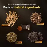 Gummies de Shilajit Naturel de l'Himalaya 3000mg 75% Acide Fulvique 85+ Oligo-éléments 60 Sans Gélatine Antioxydant Énergisant Alimentaire pour Adultes