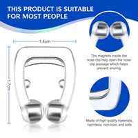 SEFUDUN Pince Nasale Anti-Ronflement Magnétique Réglable en Silicone de Qualité Alimentaire pour Homme Femme Dormir