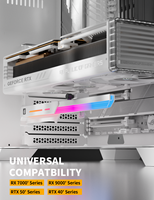 Penyangga Kartu Grafis Universal GL7 ARGB Zinc Alloy Slide Rail Design Pencegah GPU Sag, Penopang Kartu Video, Dudukan Kartu Grafis