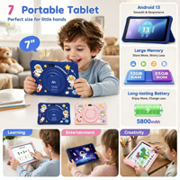 Penjualan Langsung Pabrik Tablet Anak 7 Inch Qualcomm 8916 CPU 5800mAh Anti Benturan WiFi Tablet Edukasi untuk Anak-Anak