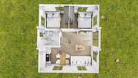 SH Kit de maisons préfabriquées d'expédition à faible coût Petite maison modulaire en bois Maison en conteneur extensible