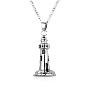 بيع بالجملة الفولاذ المقاوم للصدأ برج النساء الرجال رماد تذكار جرة قلادة تذكارية - Product Image 1