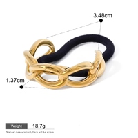 Accessoires de cheveux pour femmes, tendance 2025, épais, en acier inoxydable plaqué or 18 carats, imperméable, bijoux