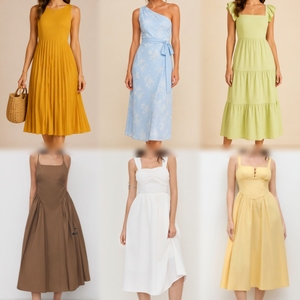 Vendita all'Ingrosso di Lotti Misti di Abiti <span class=keywords><strong>Estivi</strong></span> da Donna, Surplus di Abbigliamento, Vestiti Floreali Midi e Maxi in Pizzo per Feste - Product Image 5