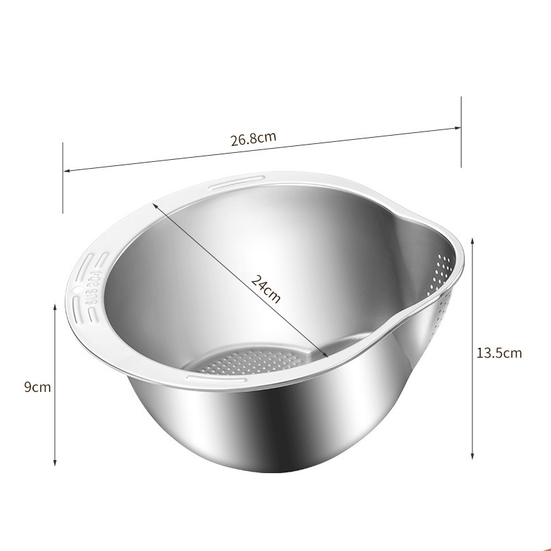 Bassin à riz argenté