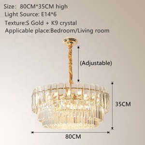 JYLIGHTING Lights For <span class=keywords><strong>Home</strong></span> Hanging Living Room Lamp Đèn Pha Lê Vàng Trang Trí Sang Trọng Đèn Treo Hiện Đại - Product Image 2