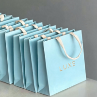 Sac en papier kraft ivoire 230 g/m² avec logo personnalisé, sac de shopping recyclable pour vêtements, chaussures, usage quotidien