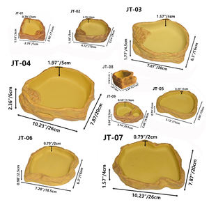 JT-04 X-Large Amphibien Bol D'alimentation Plat Terrarium Décor Pour Dragons Barbus Serpent Reptile Nourriture Eau Rock Bols - Product Image 4