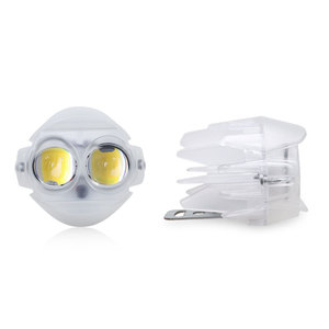 Qideguan Waterbird Motorcycle <b>Spotlight</b> 12V Dual Lens LED High Low Beam Integrated Plastic Version IP67 Waterproof - Product Image 5