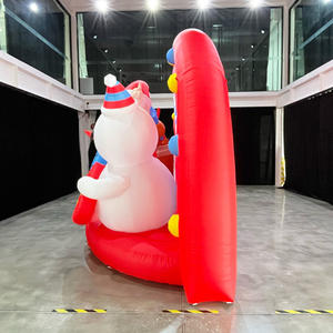 Escenario Inflable con un Genial Papá Noel Tocando la <span class=keywords><strong>Guitarra</strong></span>, Muñeco de Nieve y Reno Musical, Espectáculo Navideño - Product Image 6