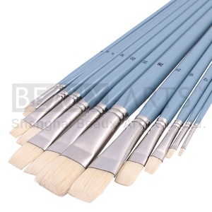Professionnel Interlocked Chungking Hog Bristle Artiste Pinceau Ensemble Peinture Acrylique À L'huile - Product Image 4