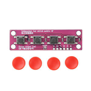 Módulo de Interruptor Independiente de Cuatro Teclas de Tacto Ligero, Compatible con 3.3V/5V para Placa de Desarrollo Raspberry Pi 51, Kit de Microcontrolador - Product Image 1