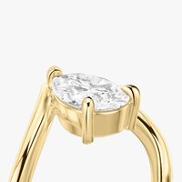 Bague de fiançailles solitaire en diamant de laboratoire taille poire en V de 2 carats, or massif 10K/14K/18K, certifiée IGI, clarté VVS CVD/HPHT