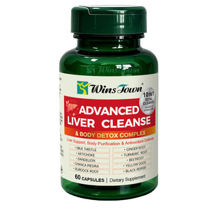 Advanced <b>liver</b> cleanse <b>detox</b> complex capsules 10 in 1 herbal <b>supplement</b> with milk thistle dandelion artichoke turmeric herbal - Product Image 1