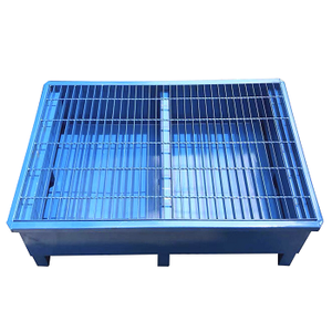 Pallet thép sản xuất nhiệm vụ nặng nề bề mặt phẳng 3 skids cấp thực phẩm hợp vệ sinh Pallet thép tùy chỉnh kích thước toàn bộ HDPE nhiệm vụ nặng nề - Product Image 1
