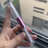 Double tube de brillant à lèvres de luxe vide emballage cosmétique tubes de brillant à lèvres à paillettes arc-en-ciel avec strass