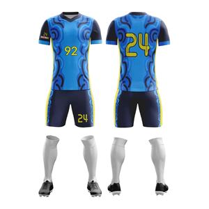 Maßgeschneidertes Original Herren-Fußballtrikot Team-Shorts Polyester Atmungsaktiv V-Ausschnitt Kurzarm - Product Image 4