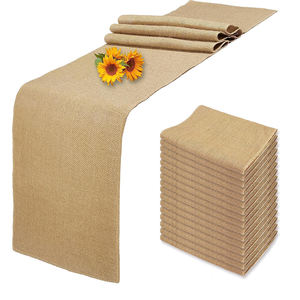 ผ้ากระสอบปอกระเจาสไตล์ย้อนยุคขนาด12x72นิ้วใช้ตกแต่งโต๊ะในครัวสำหรับงานแต่งงานเทศกาลคริสต์มาสวันหยุดงานตามสั่ง - Product Image 2