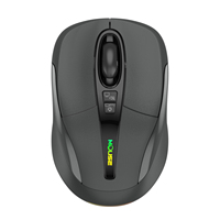Ambidextrous Mouse Gaming lampu LED, tetikus permainan ergonomis 2.4GHz USB dapat diisi ulang nirkabel untuk PC bermain game