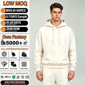 Sweats à capuche pour hommes personnalisés, style streetwear, coupe ample à épaules tombantes, en molleton bouclette 100% coton, zippés, cloutés de rivets, épais - Product Image 1