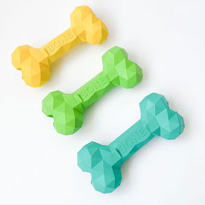 Jouet d'entraînement pour chien en caoutchouc naturel interactif respectueux de l'environnement, en forme d'os, jouets en caoutchouc en forme d'os - Product Image 1